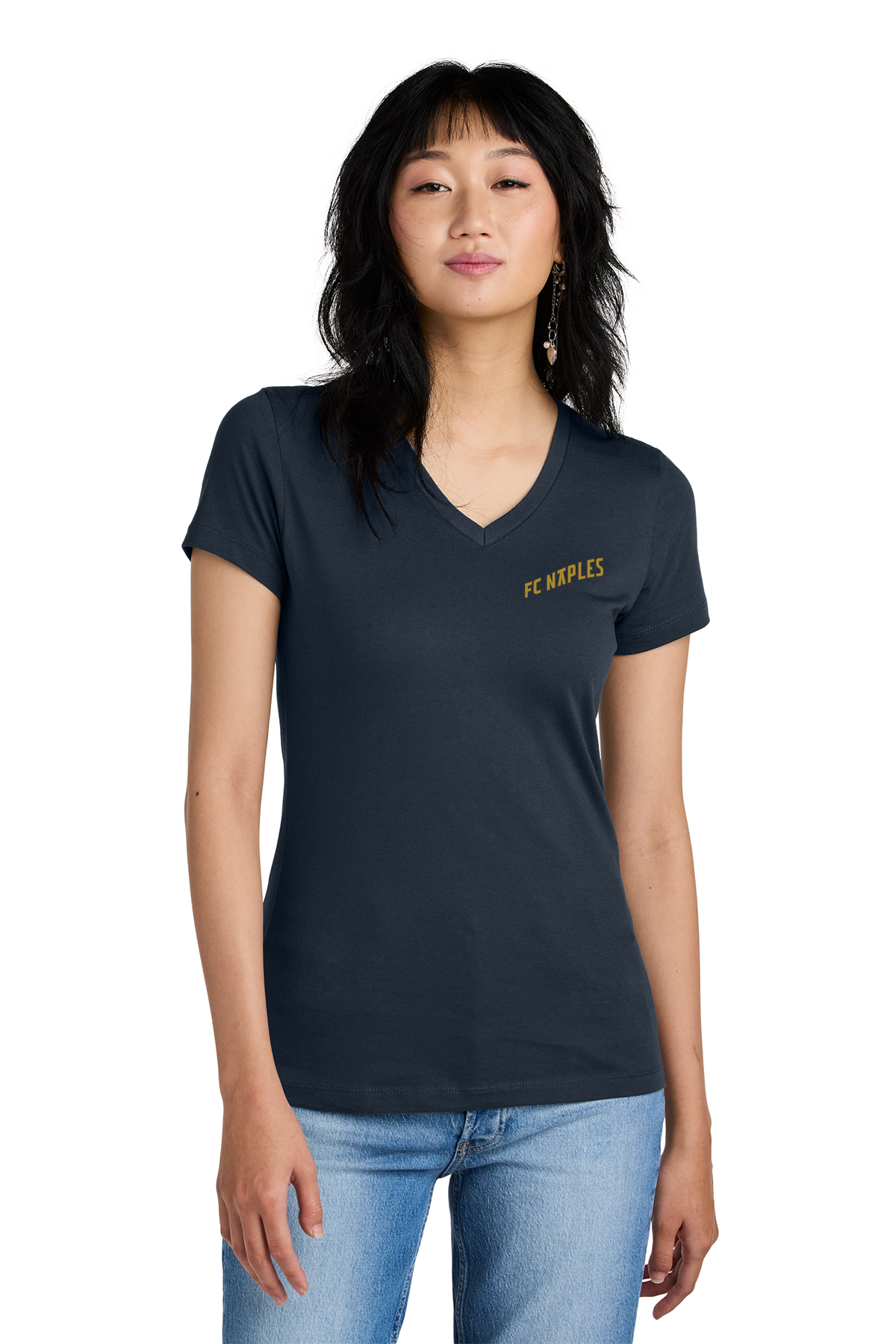 Fc Naples Ladies Vneck Navy