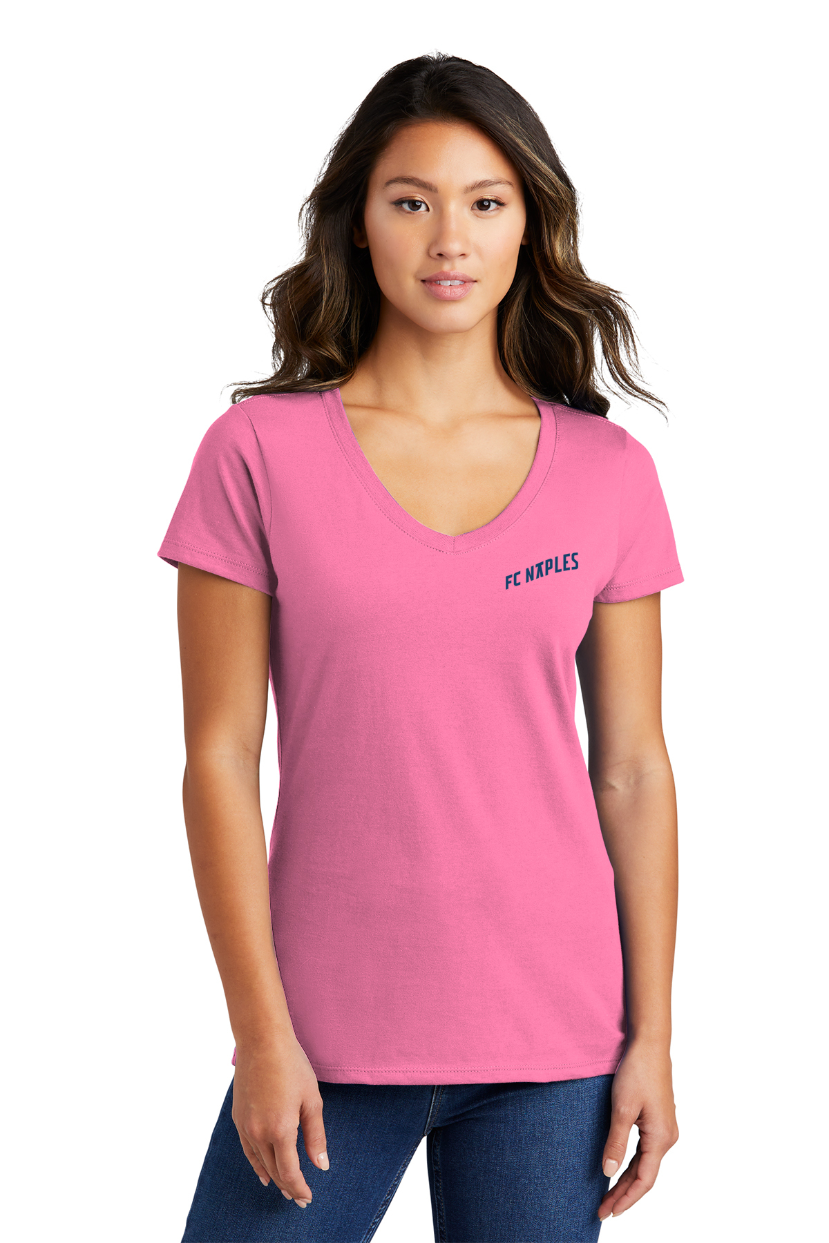 Fc Naples Ladies Vneck Pink
