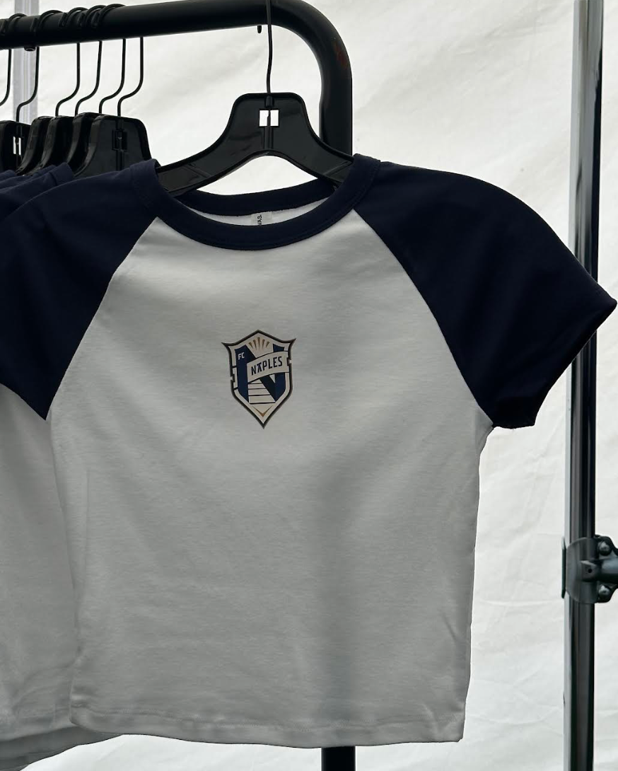 FCN Ladies Crop Tee White