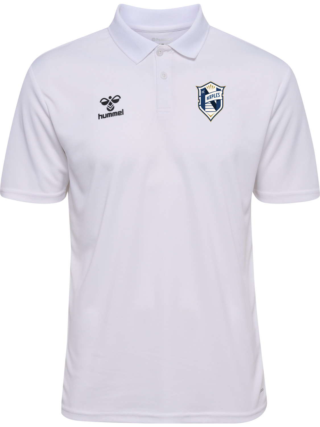 Hummel x FC Naples Full Crest White Polo