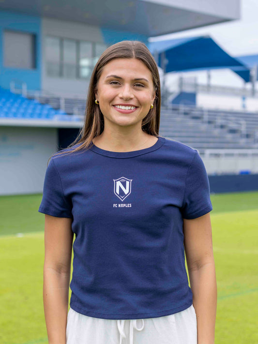 FCN Ladies Crop Tee Navy