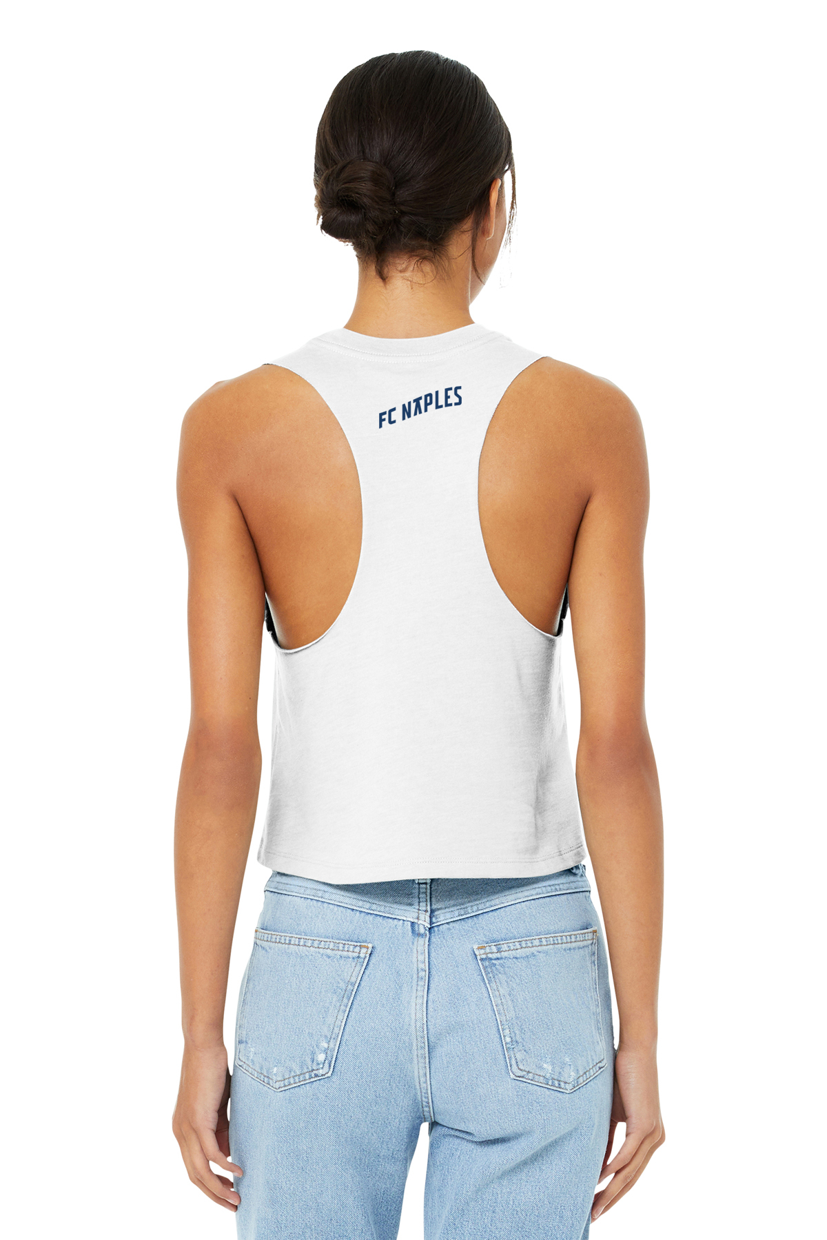 Fc Naples Ladies Crop Tank White