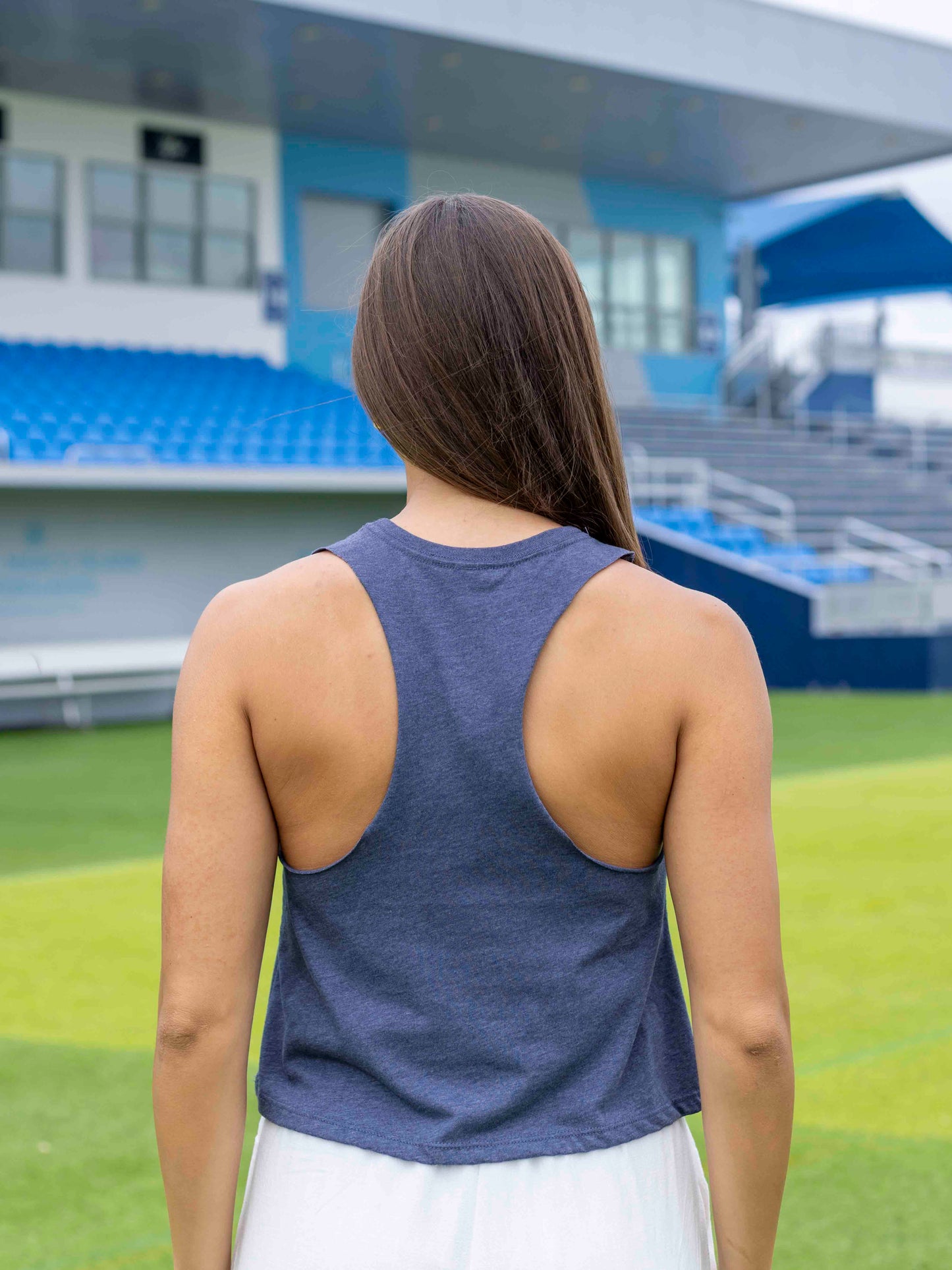 Hero N Ladies Crop Tank Navy