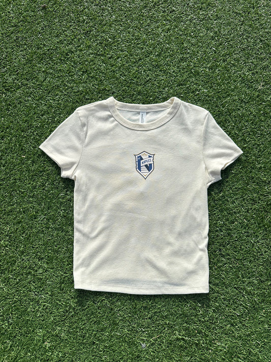 FCN Ladies Crop Tee Sand