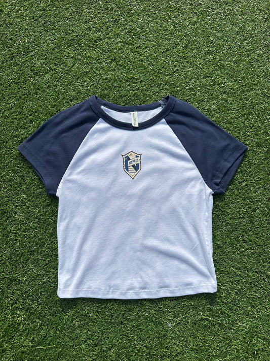 FCN Ladies Crop Tee White