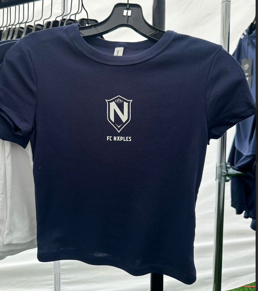 FCN Ladies Crop Tee Navy