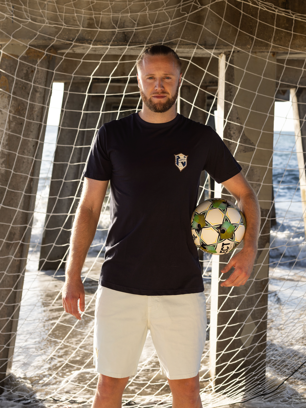 Naples Pier Tribute Tee Navy